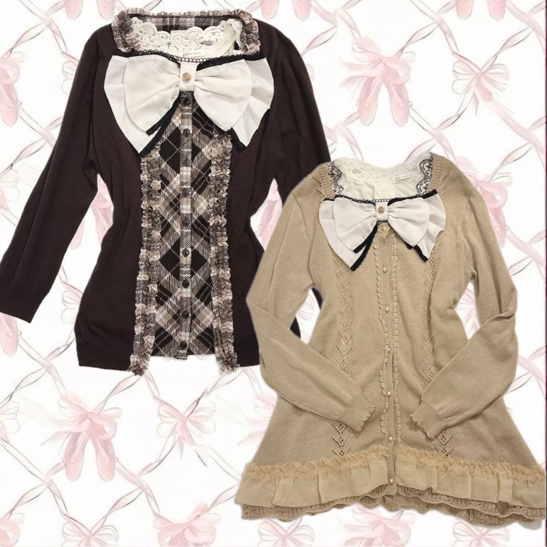 axes femme セット売り 姫カジ ビッグリボン グランジ 森ガール 平成