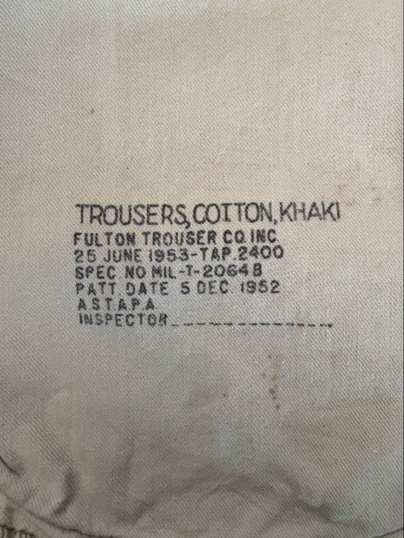 [32/33］50s US ARMY チノ パンツ カーキ ミリタリー m45