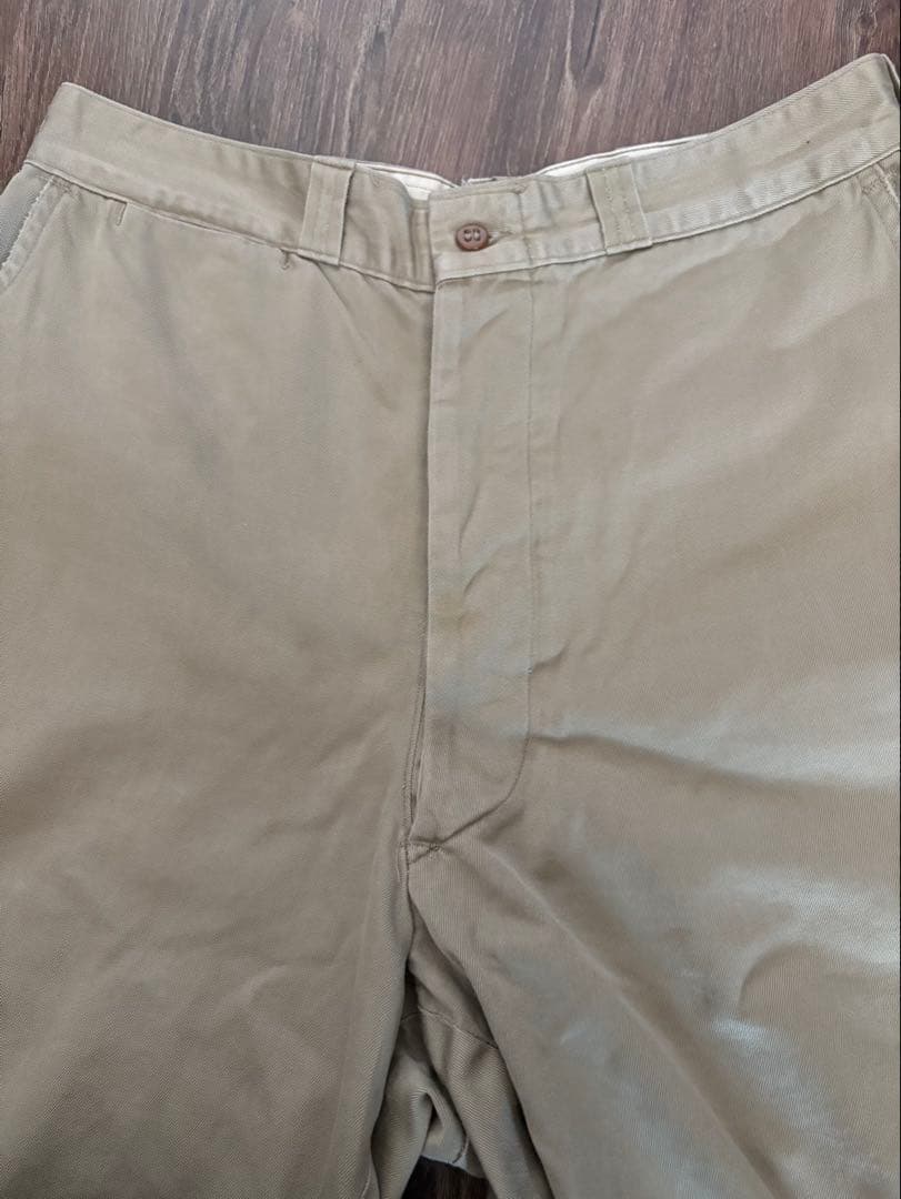 [32/33］50s US ARMY チノ パンツ カーキ ミリタリー m45