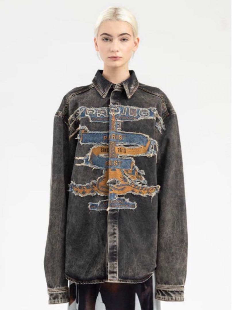 Y/PROJECT ワイプロジェクト ParisBestPatch デニムシャツ