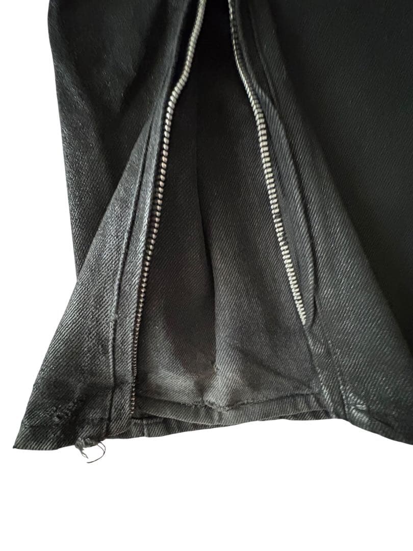 パンツ NO MASS PROD Flared denim cargo pants