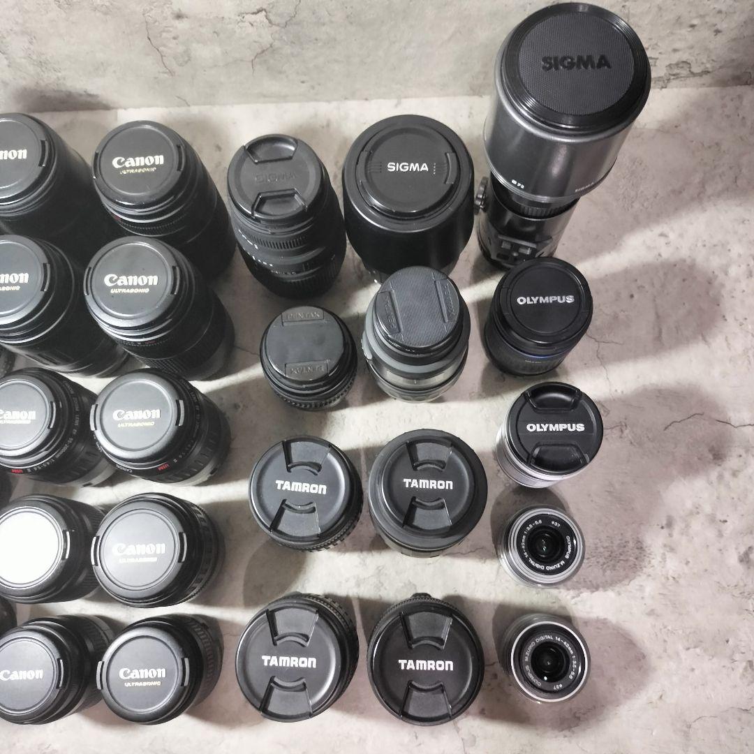 【ジャンク】 カメラ レンズ　まとめ売り　Canon　NIKON 等　31本