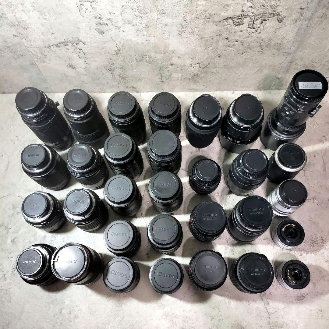 【ジャンク】 カメラ レンズ　まとめ売り　Canon　NIKON 等　31本