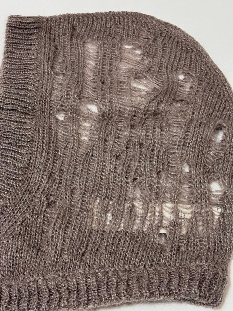 新品《 Rick Owens 》Knitted Hood Dust バラクラバ