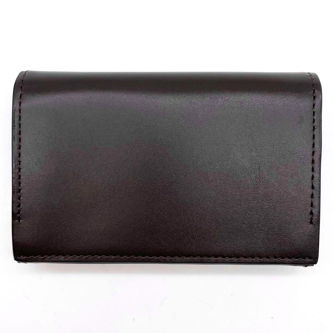 極美品　未使用　ポールスミス　カードケース　マルチカラー　ダークブラウン　箱付き