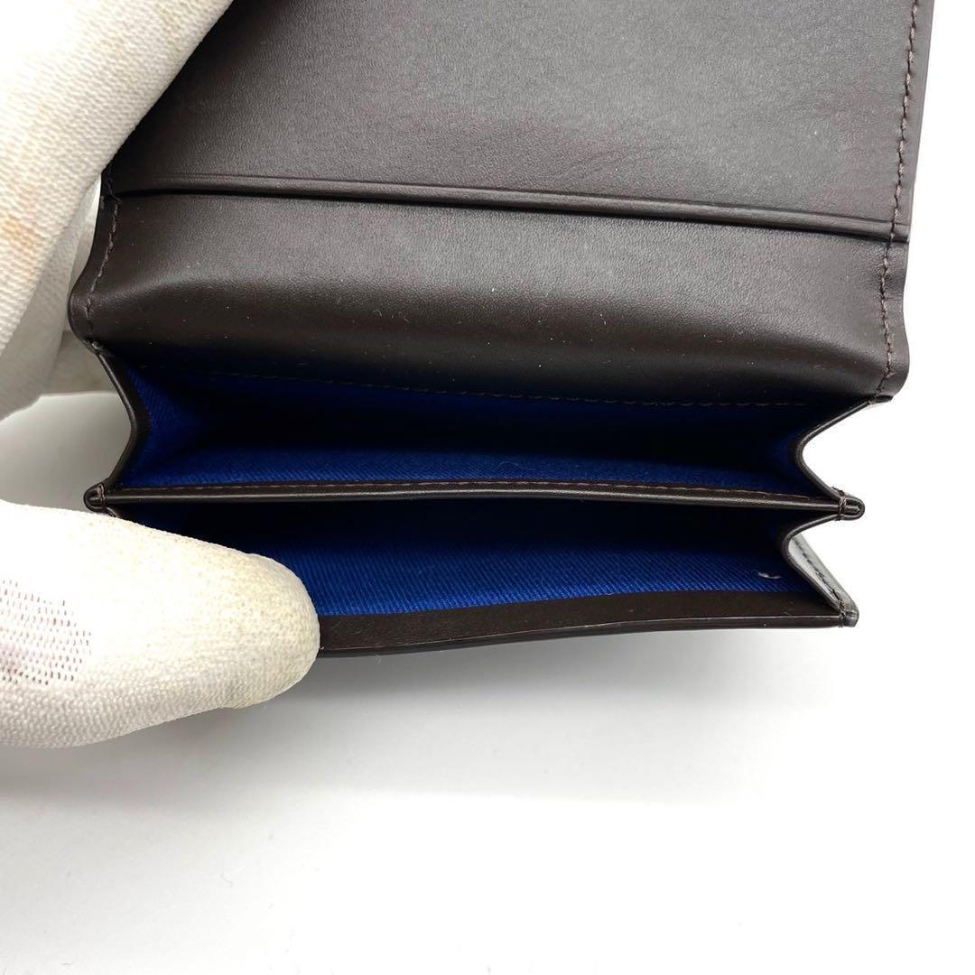 極美品　未使用　ポールスミス　カードケース　マルチカラー　ダークブラウン　箱付き