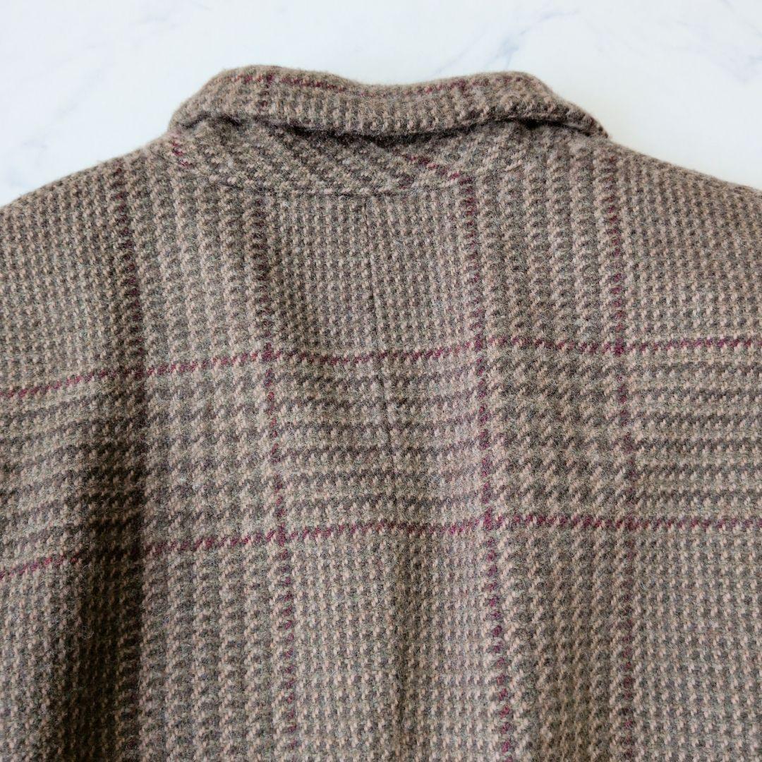 専用ローレンラルフローレン テーラードジャケット ウールチェック レザーパッ M