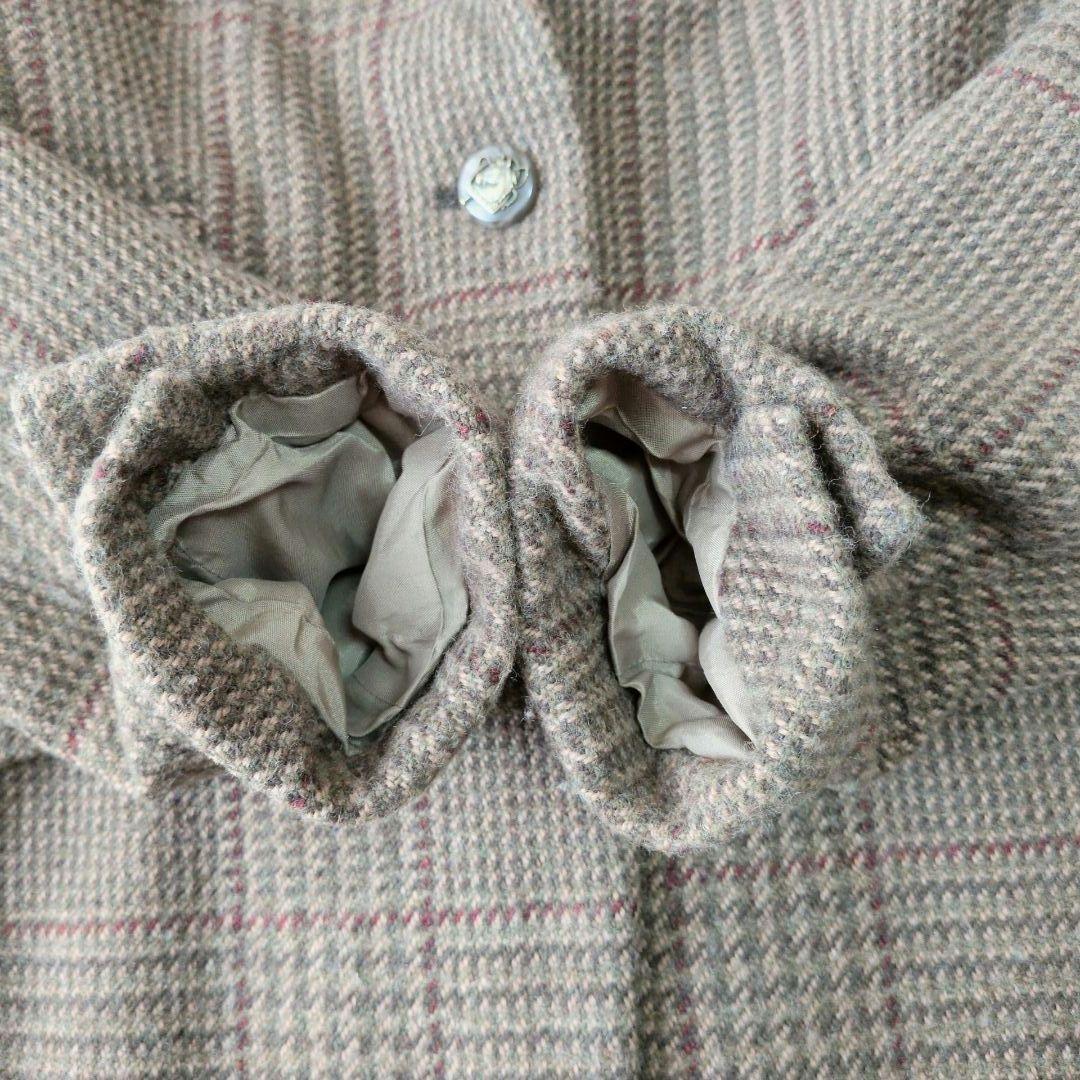 専用ローレンラルフローレン テーラードジャケット ウールチェック レザーパッ M