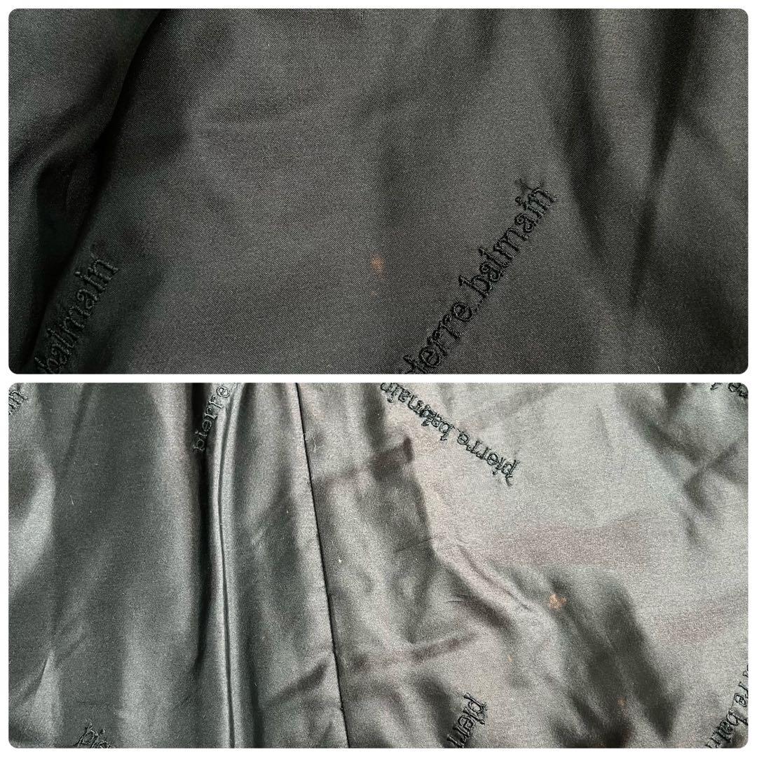 裾周り230cm ピエールバルマン ブラックグラマーミンク ポンチョ ケープ