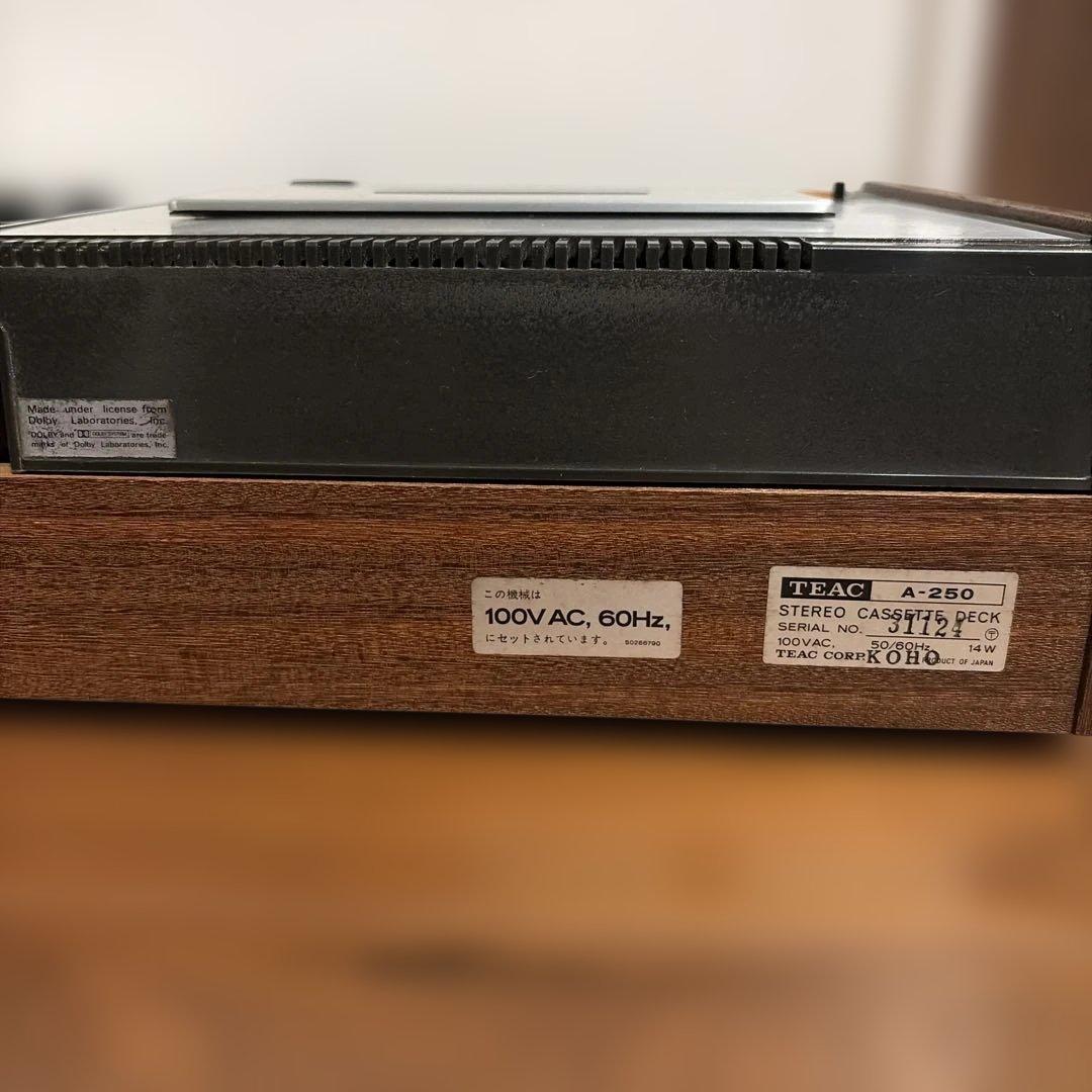 TEAC テアック A-250 ステレオ カセットデッキ レコーダー 稼働品