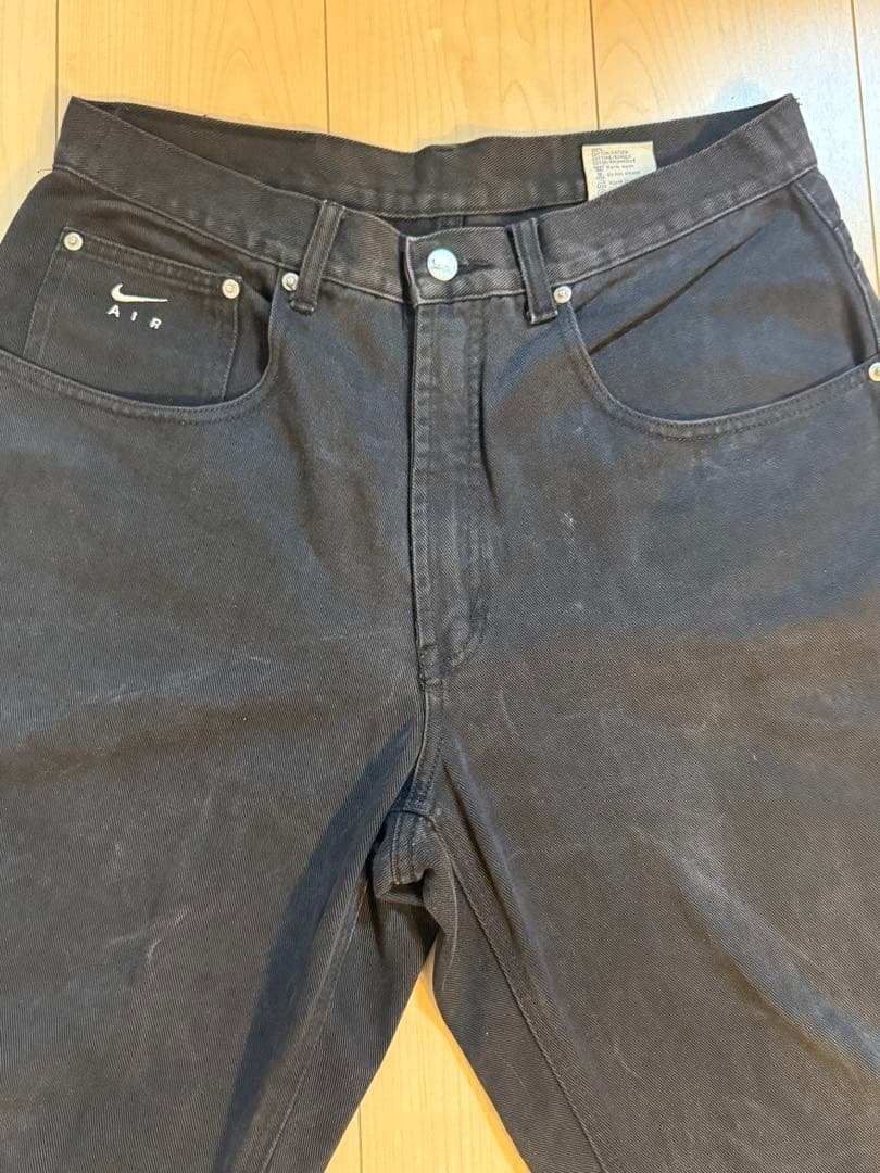 希少 良サイズ NIKE Archive バギー ワイド ブラック デニム