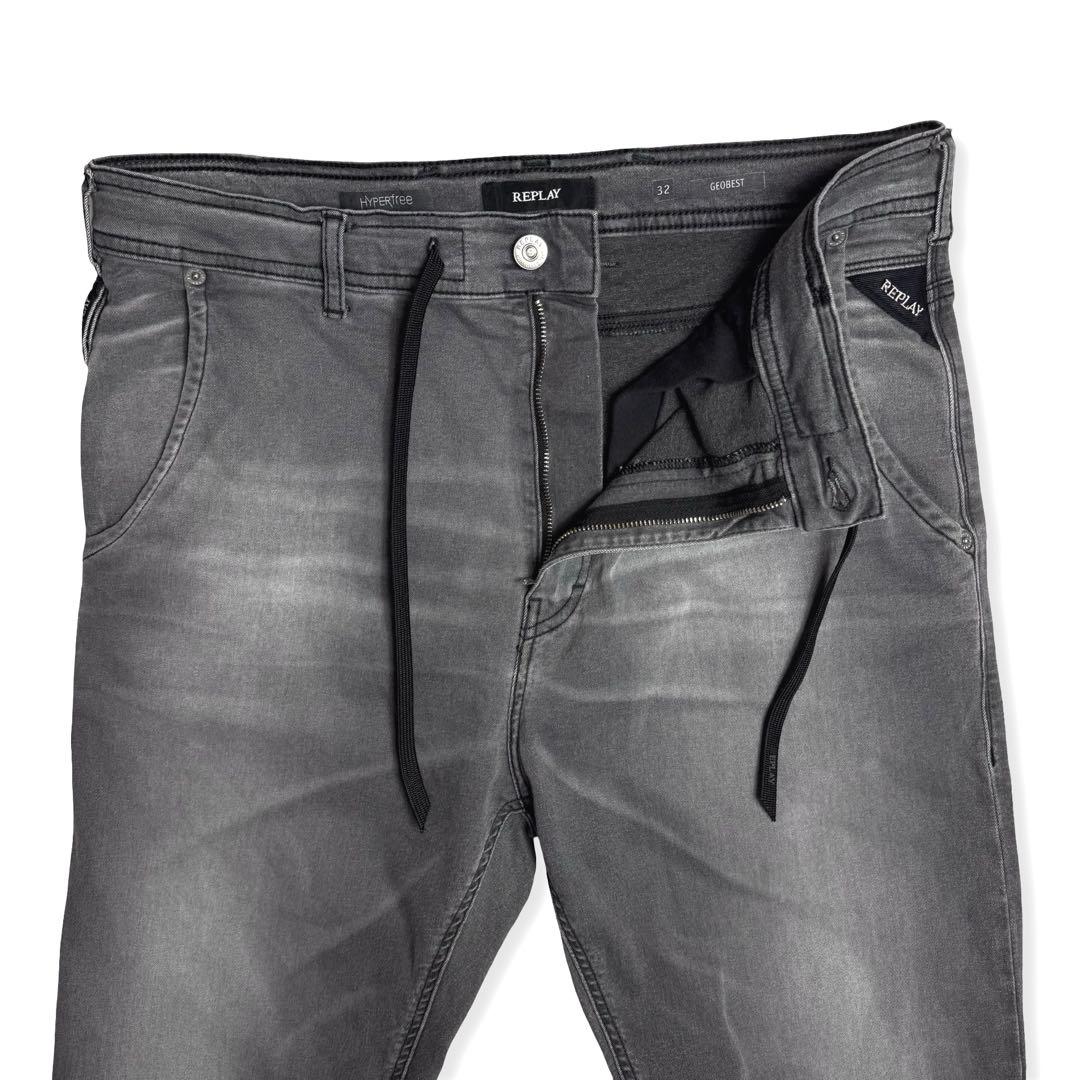 REPLAY｜ハイパーフリーデニムイージージョガーパンツ32リプレイ
