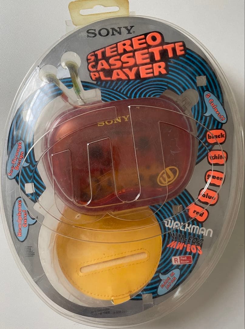 SONY WM-EQ2/R カセットプレーヤー レッド/イエロー ジャンク品
