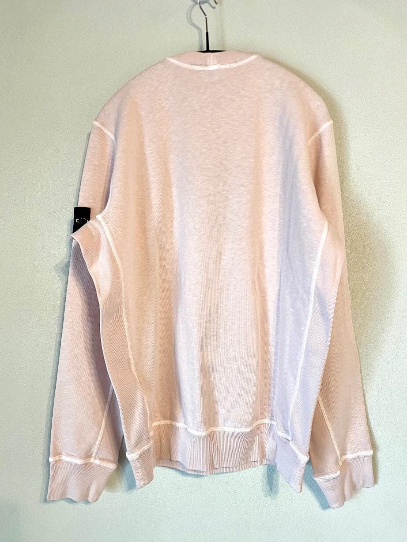 25SS【新品】STONE  袖ワッペンロゴ スウェット M ローズ