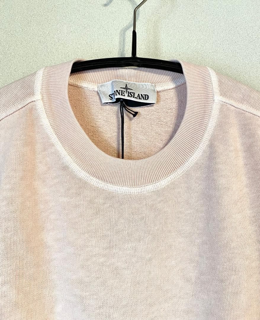 25SS【新品】STONE  袖ワッペンロゴ スウェット M ローズ