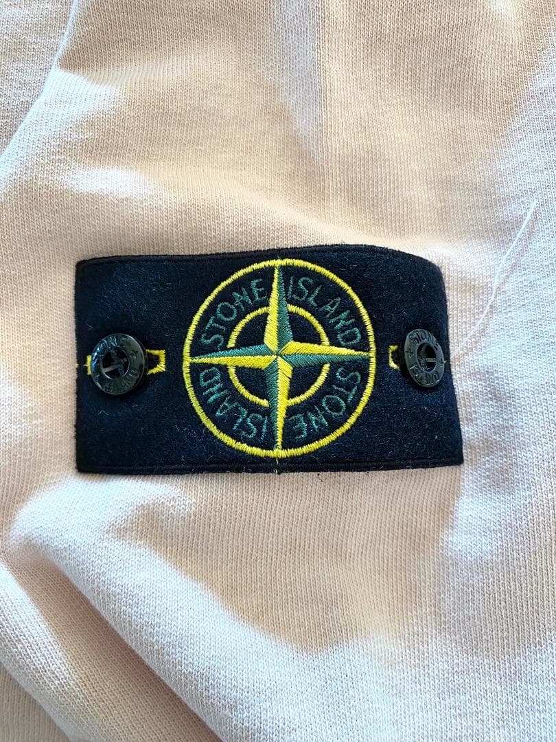 25SS【新品】STONE  袖ワッペンロゴ スウェット M ローズ
