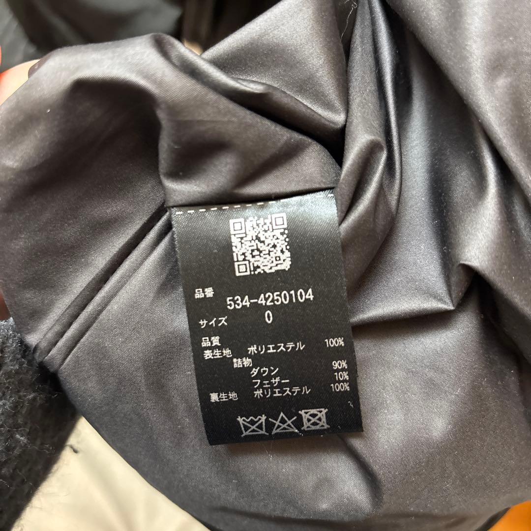 LE PHIL ルフィル パッフィーダウン ケープ ポンチョ 黒 0