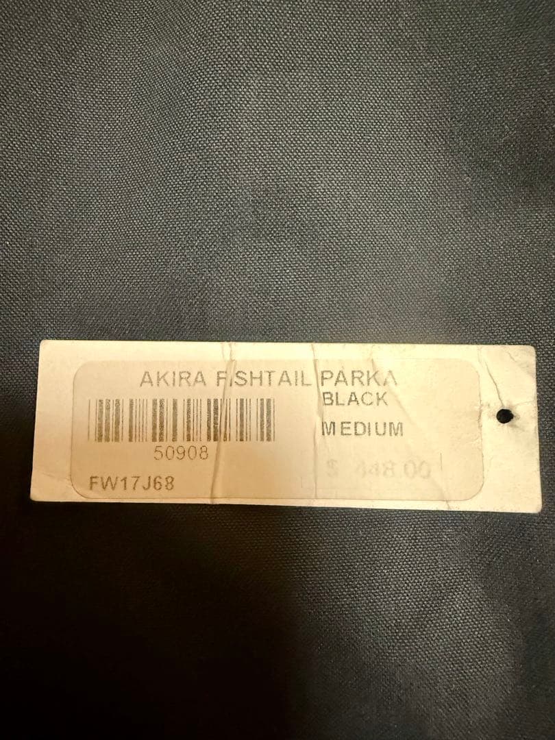 AKIRA Supreme Fishtail Parka m65 黒M 着用なし