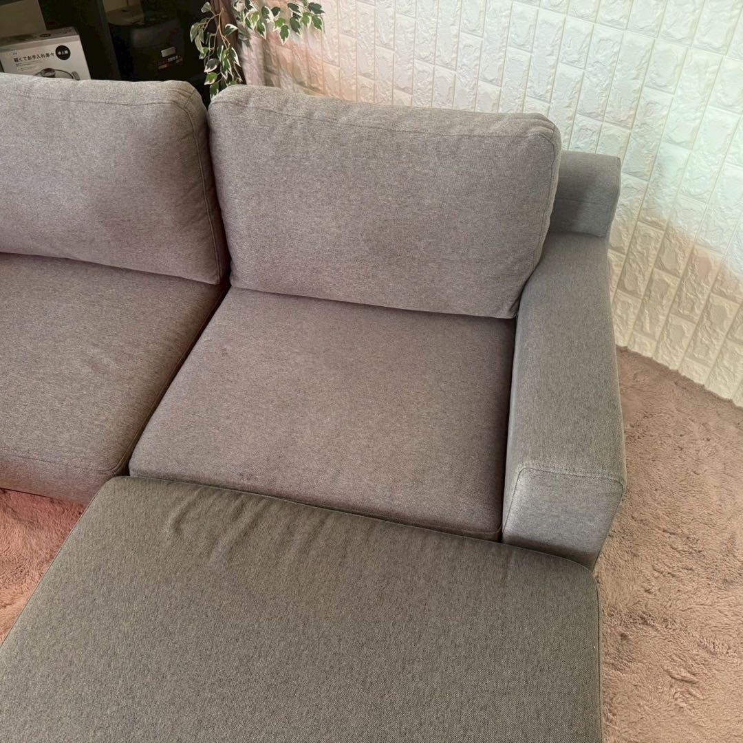 都内23区送料無料✨ロウヤ✨2人掛けソファ オットマン付き