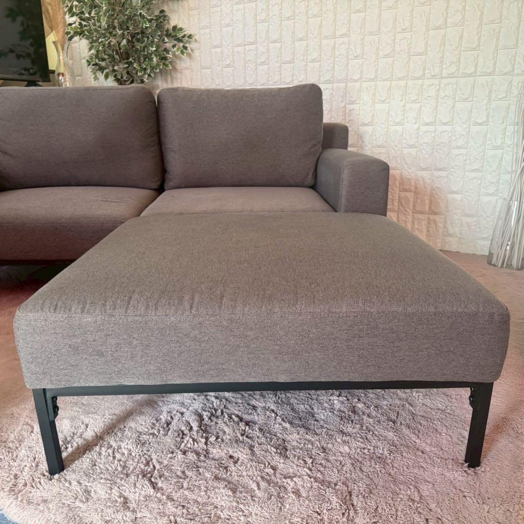 都内23区送料無料✨ロウヤ✨2人掛けソファ オットマン付き