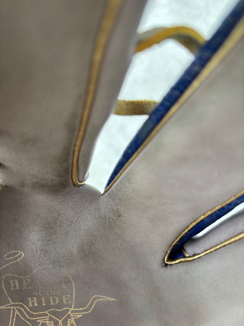 Rawlings 軟式グローブ グレー/青/ゴールド　外野