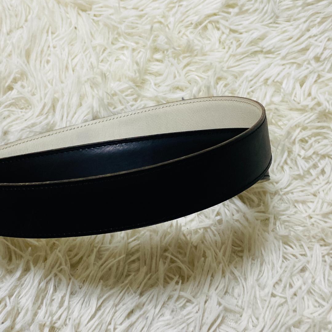 HERMES エルメス コンスタンス リバーシブルベルト 80 シルバー レザー