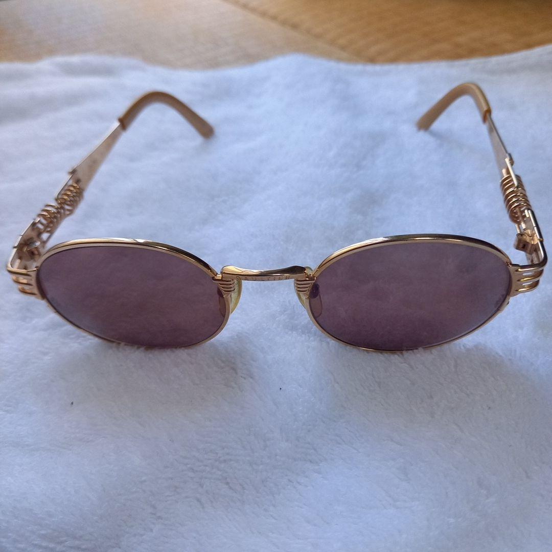 Jean Paul Gaultier ゴールドオーバルサングラス