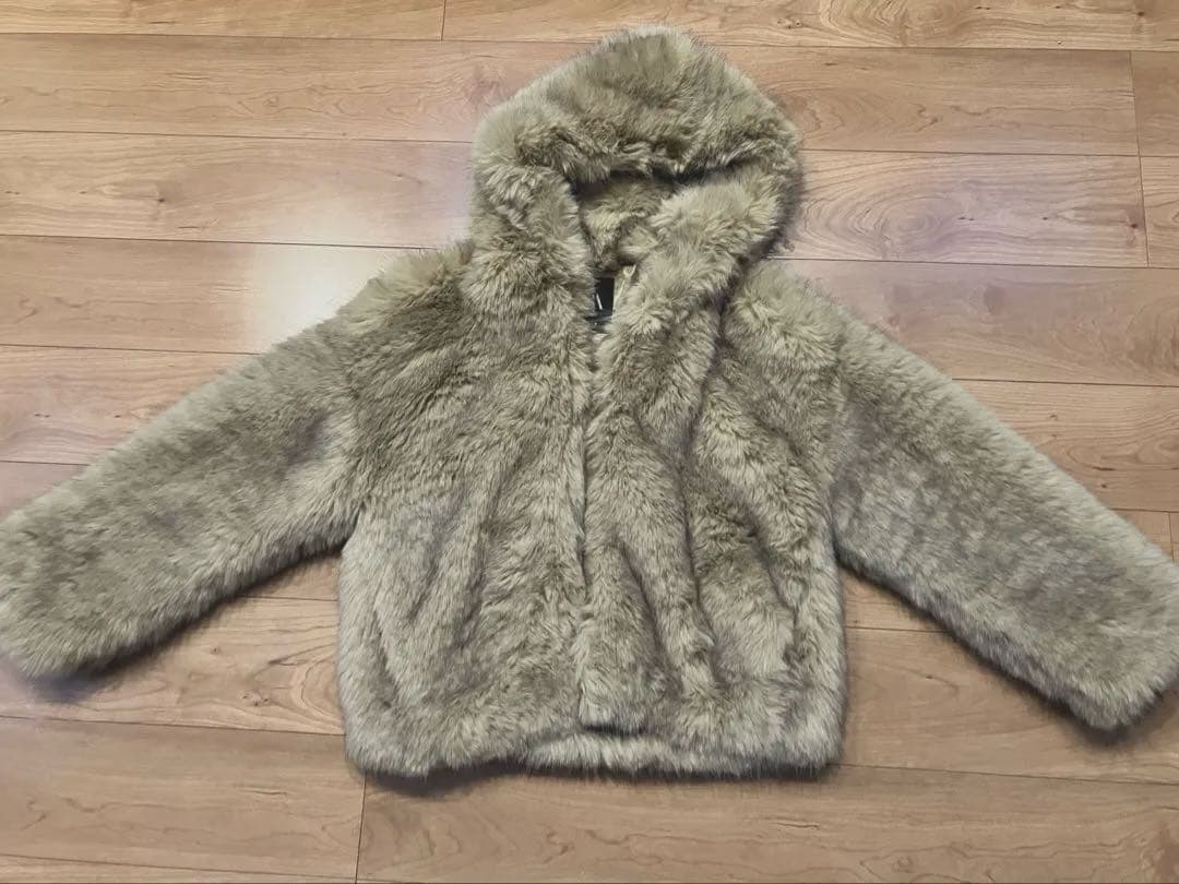 ZARA ファージャケット　フード付きコート　S フェイクファー