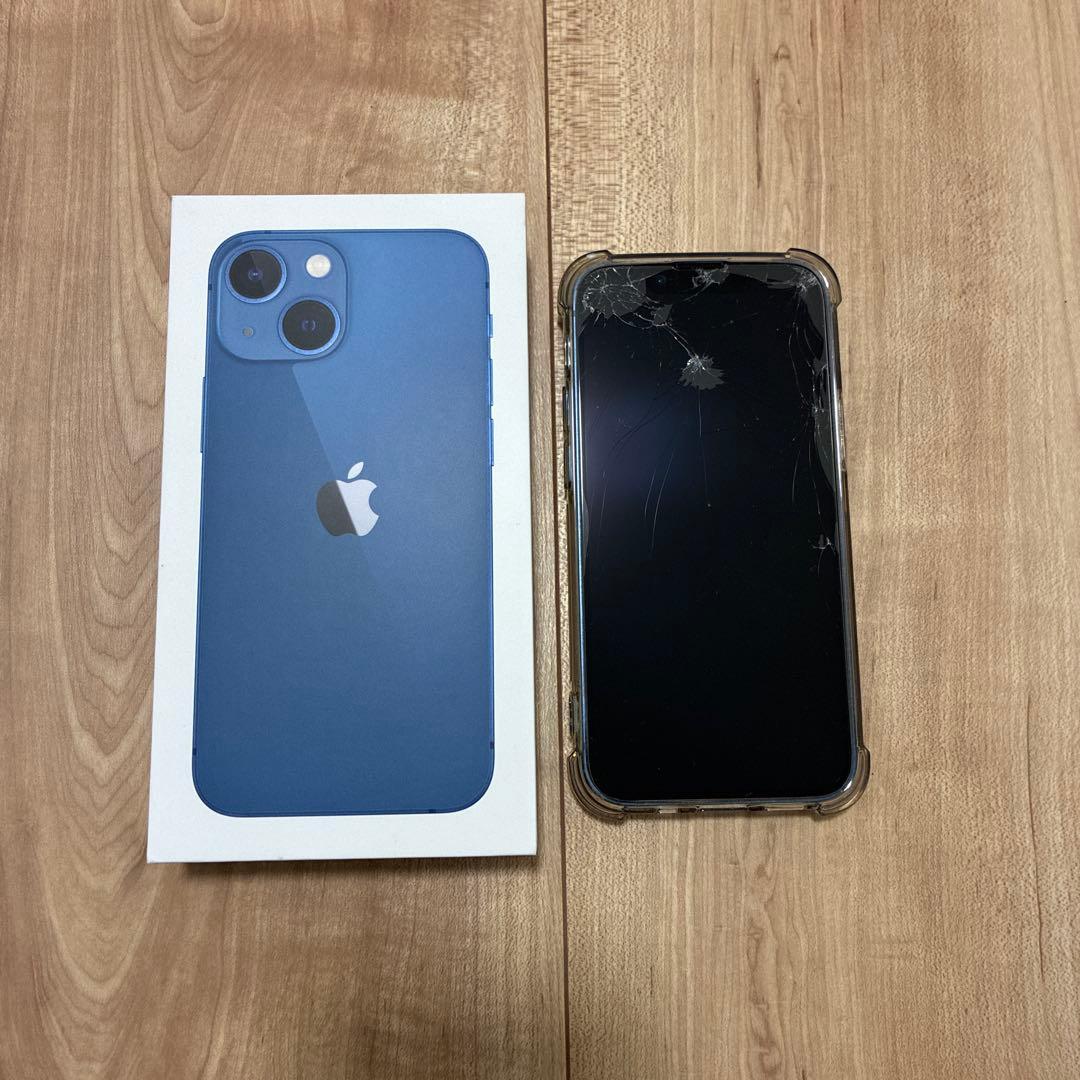 Apple iPhone 13 mini ブルー 傷あり