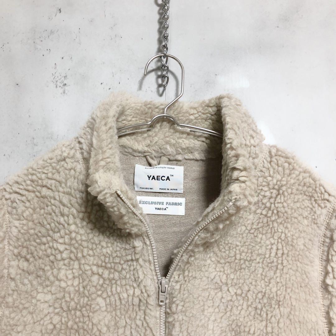 YAECA / ヤエカ　ユニセックス ウール　フルジップアップ　ボアベスト