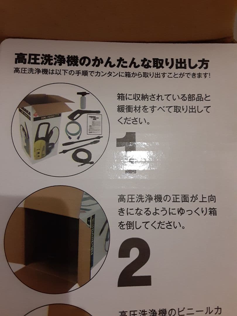 1回使用のみ HIDAKA HK-1890 ヒダカ 高圧洗浄機 60Hz 西日本