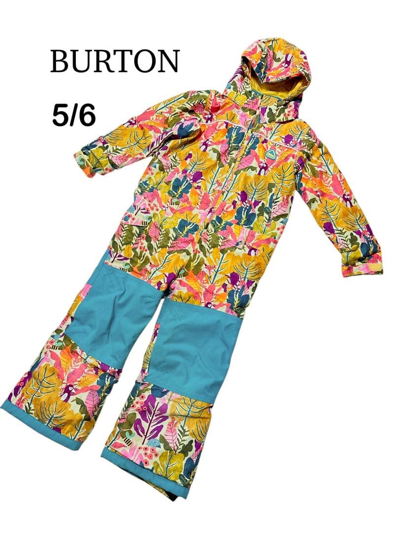 BURTON スノーボードウェア 5/6 花柄　ジャンプスーツ
