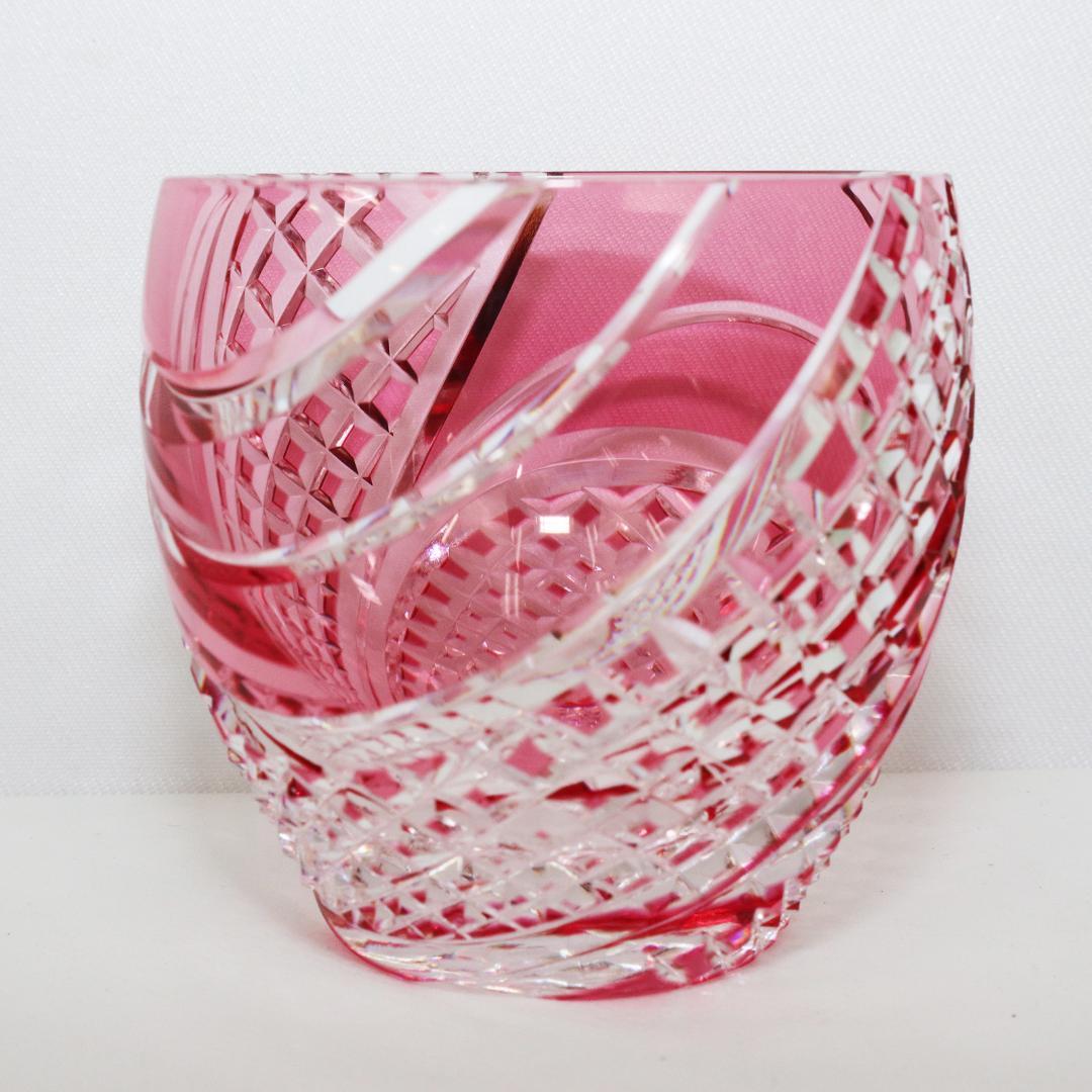 カガミクリスタル 江戸切子 懐石杯　箱付