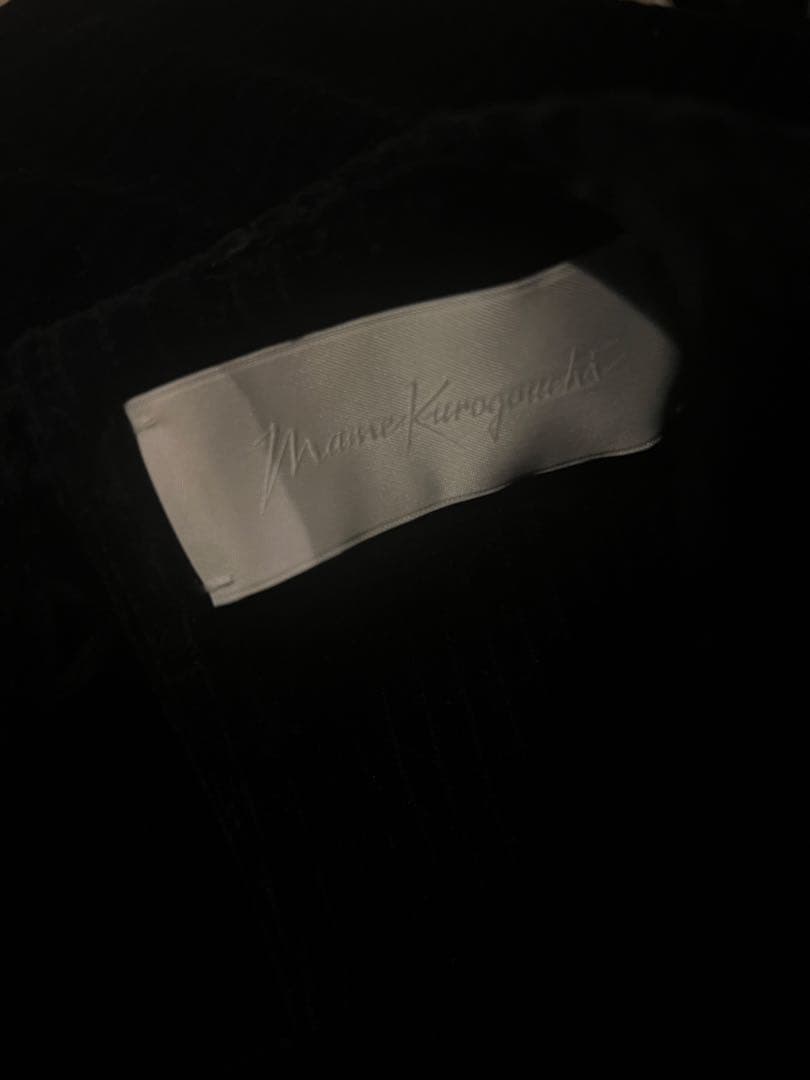 マメクロゴウチ / Ribbed Velour Jersey Dress