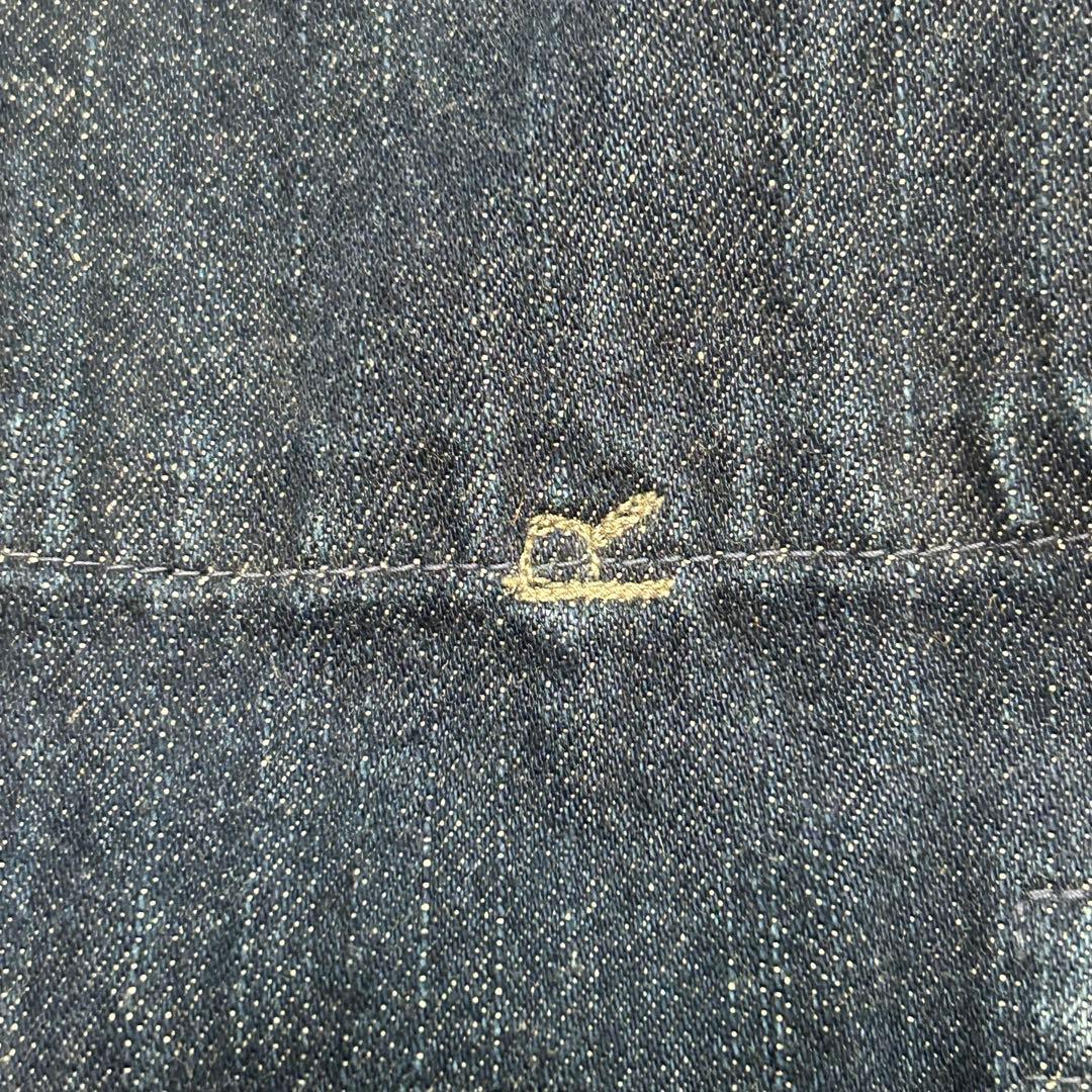 最終価格 45R 45rpm 藍デニム デニムジャケット カバーオール 金ボタン