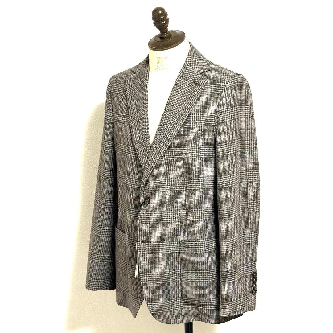 【極美品】CIRCOLO グレンチェックウールコットンジャージージャケット