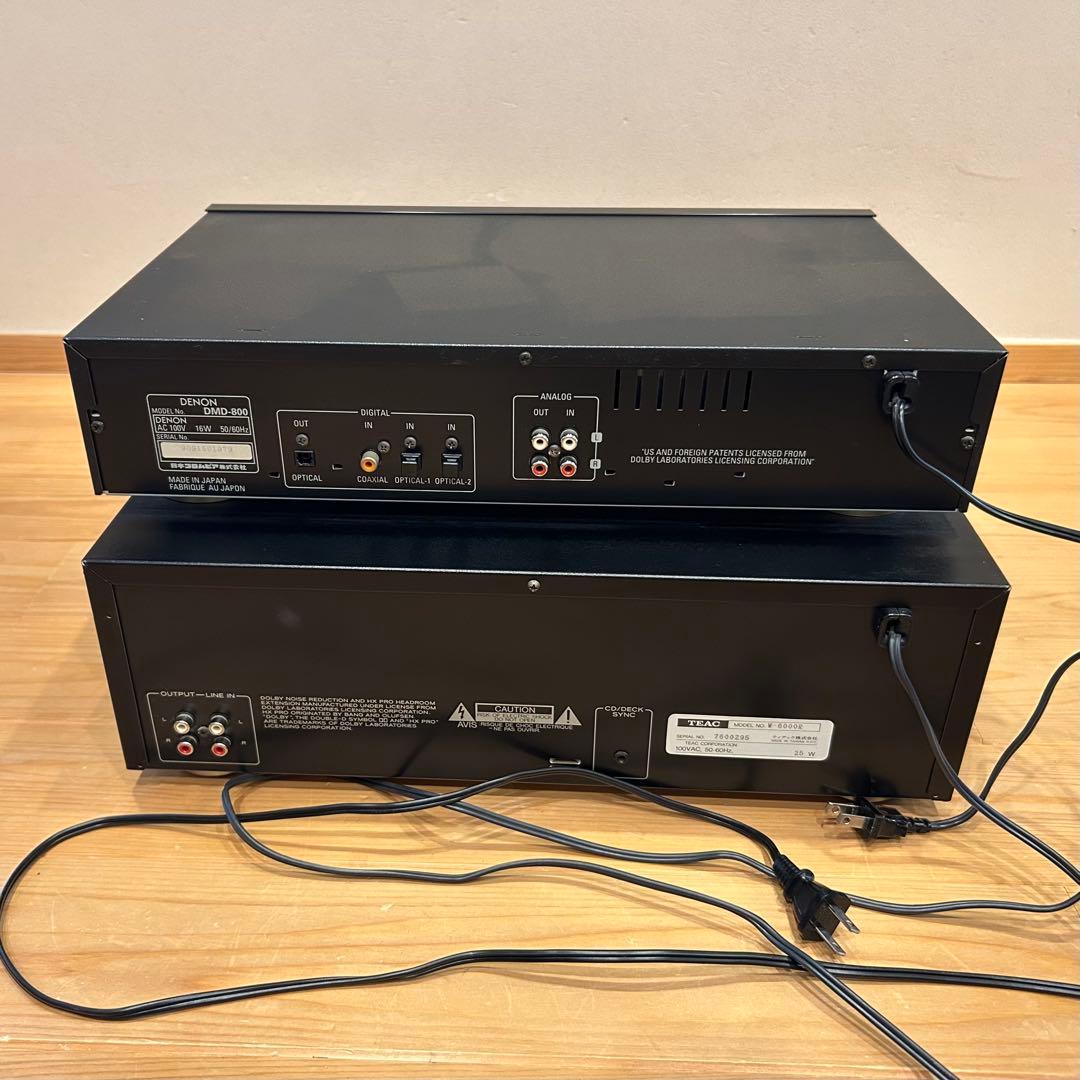 ジャンク　TEAC W-6000R DENON DMD-800 オーディオ機器
