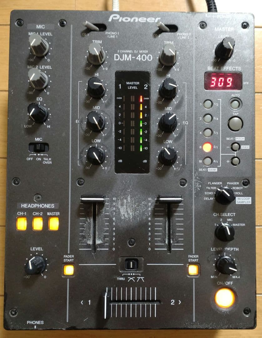 Pioneer　DJM-400　動作確認済み　クロスCHフェーダー 交換