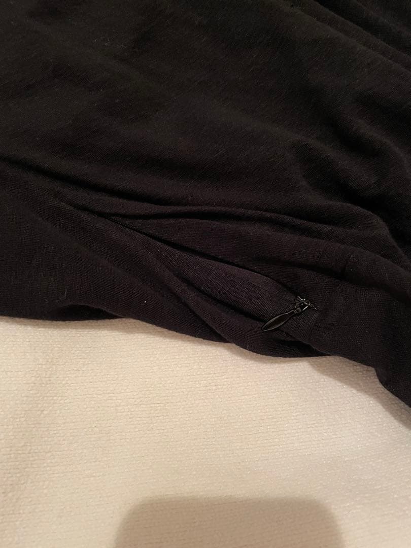 バレンシアガ　麻ワンピース　黒36サイズ