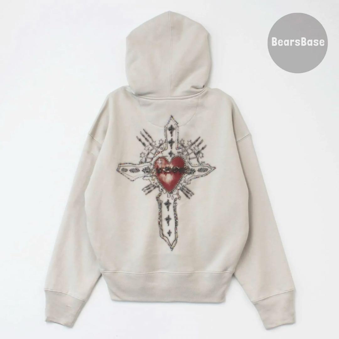 トップス SCULPTOR Beaded Saint Hoodie Zip-Up