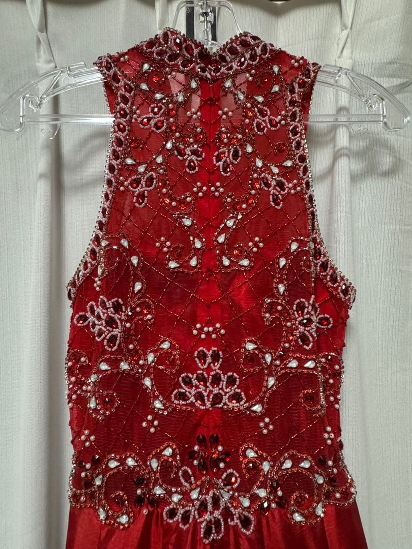 【美品】コンテストドレス/パーティードレス/インポート/マーメイド/レッド、赤