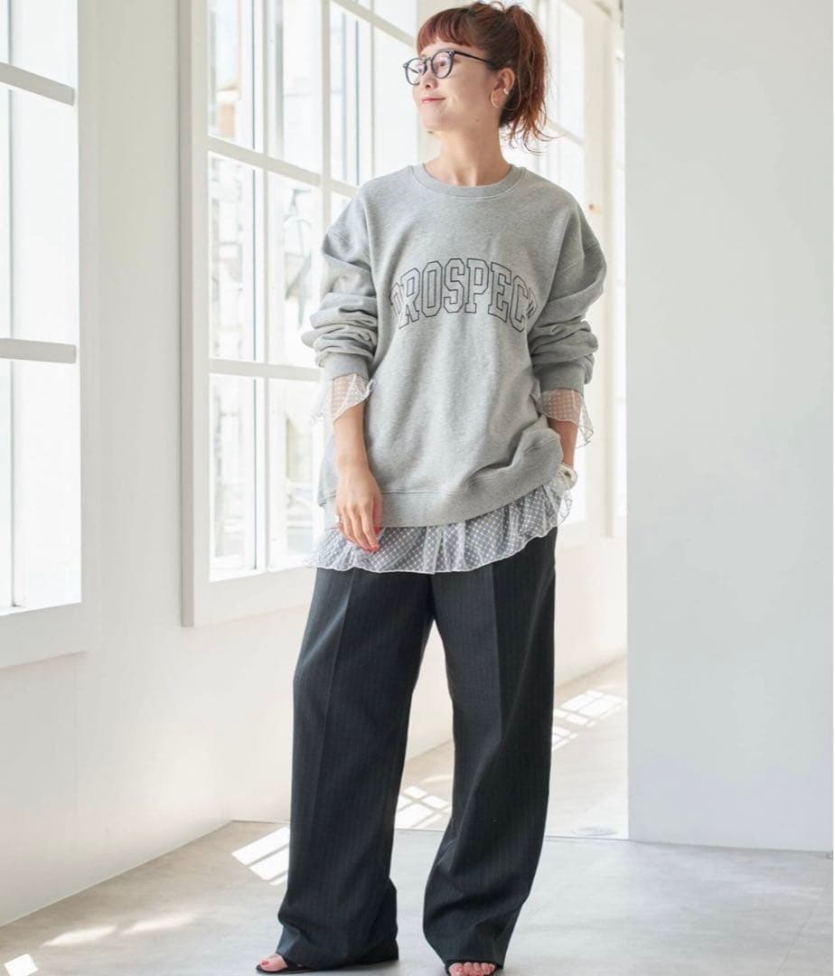 新品未使用　タグ付き　スピックアンドスパン　チュールドットチュニック