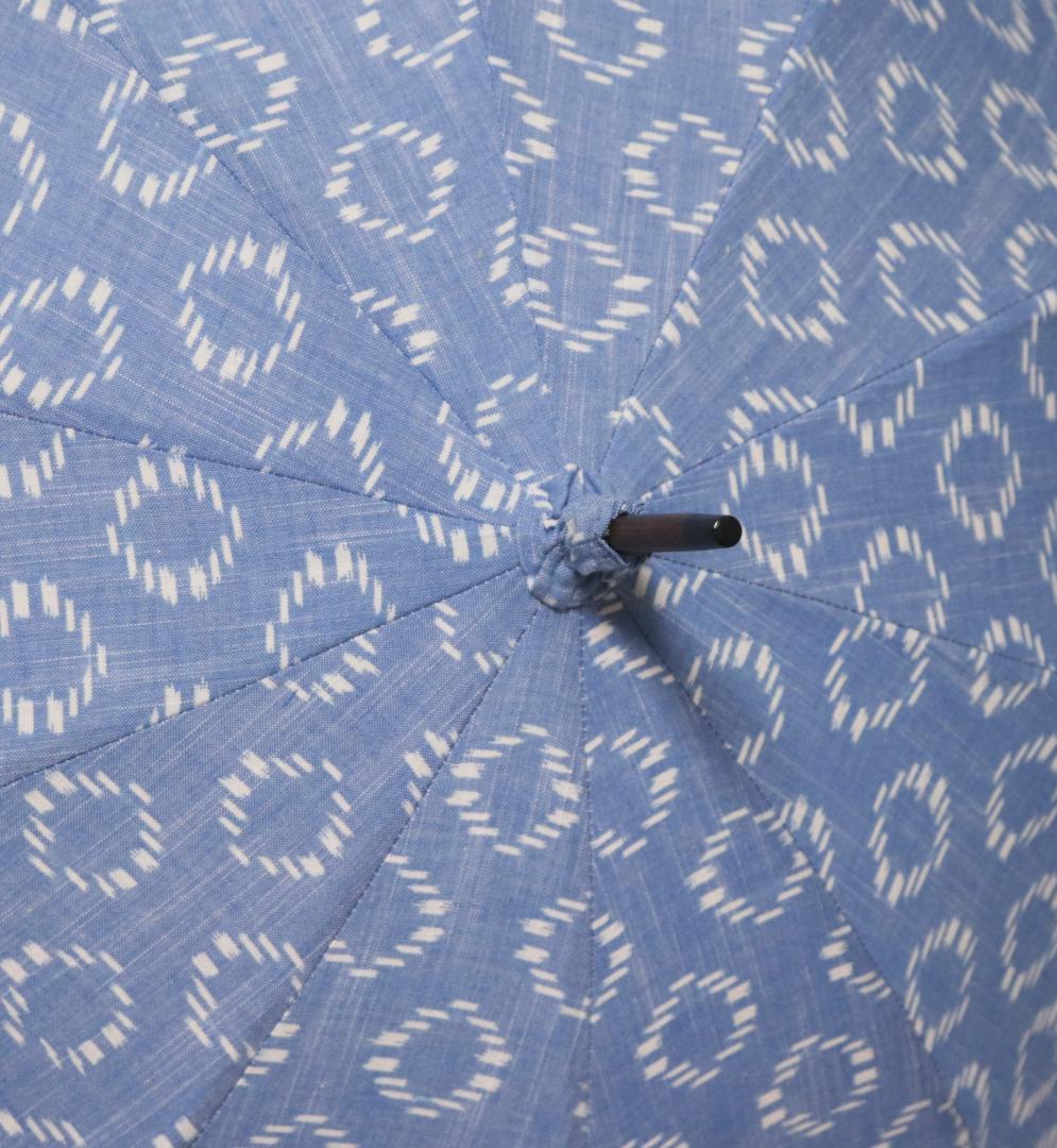 38,500円新品【長傘 日傘】重要無形文化財 久留米絣 手括り藍染め 高級日傘