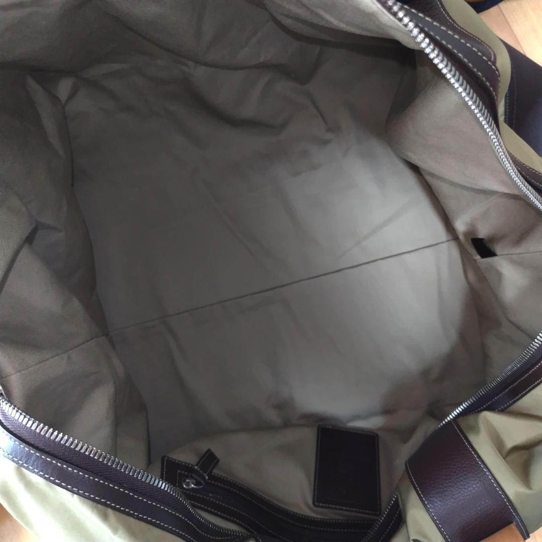 コーチ ボストンバッグ 2way 大容量 ナイロン×レザー 南京錠 チャーム