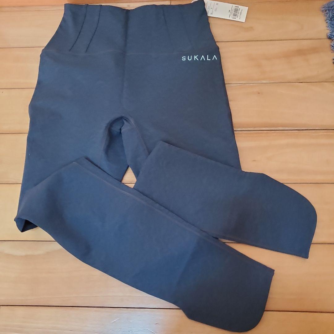 SUKALA デニムクロスタンクトップ&デニムスリットレギンスセット S サイズ
