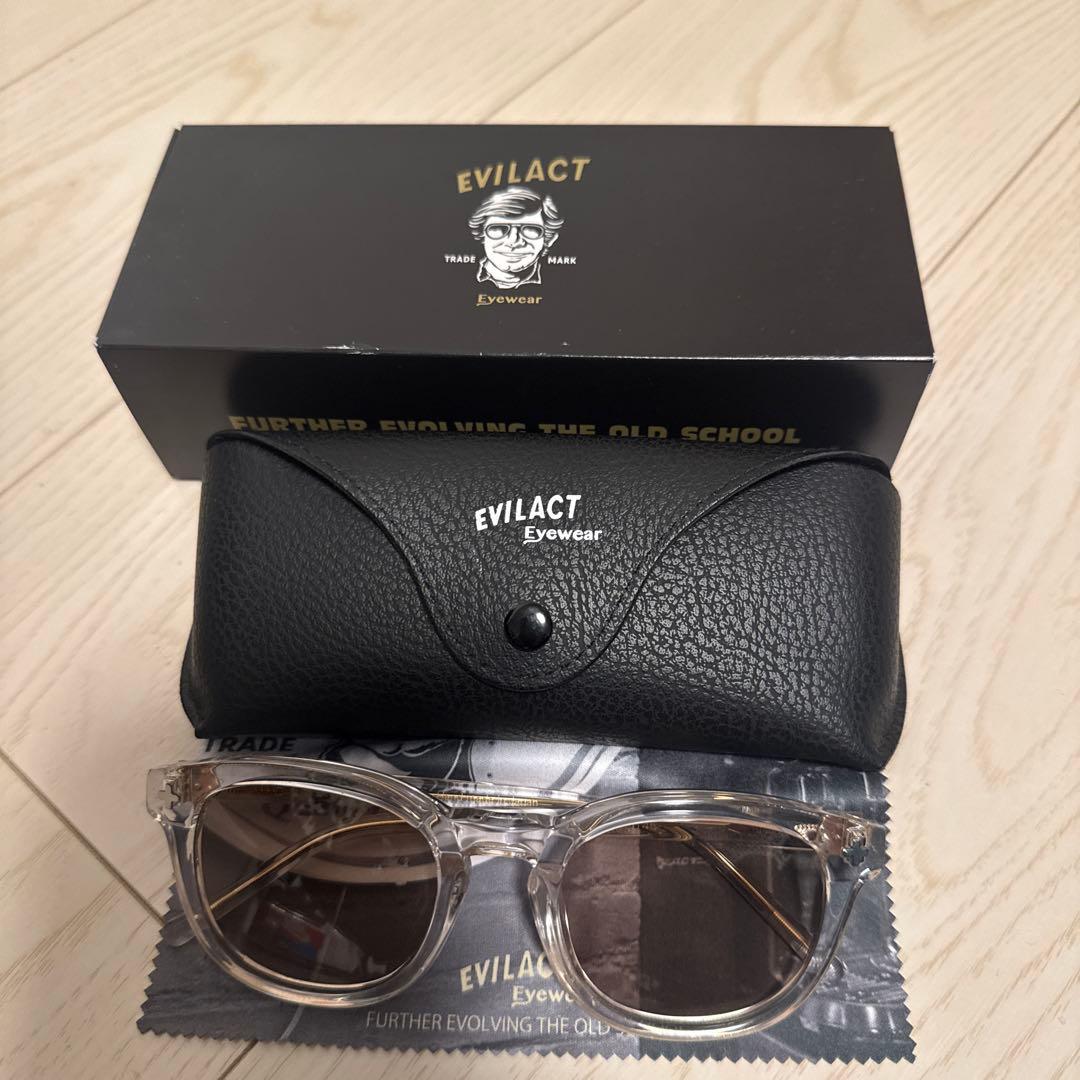 【極美品】イーブルアクトサングラスYALEⅡ clear /brown lens