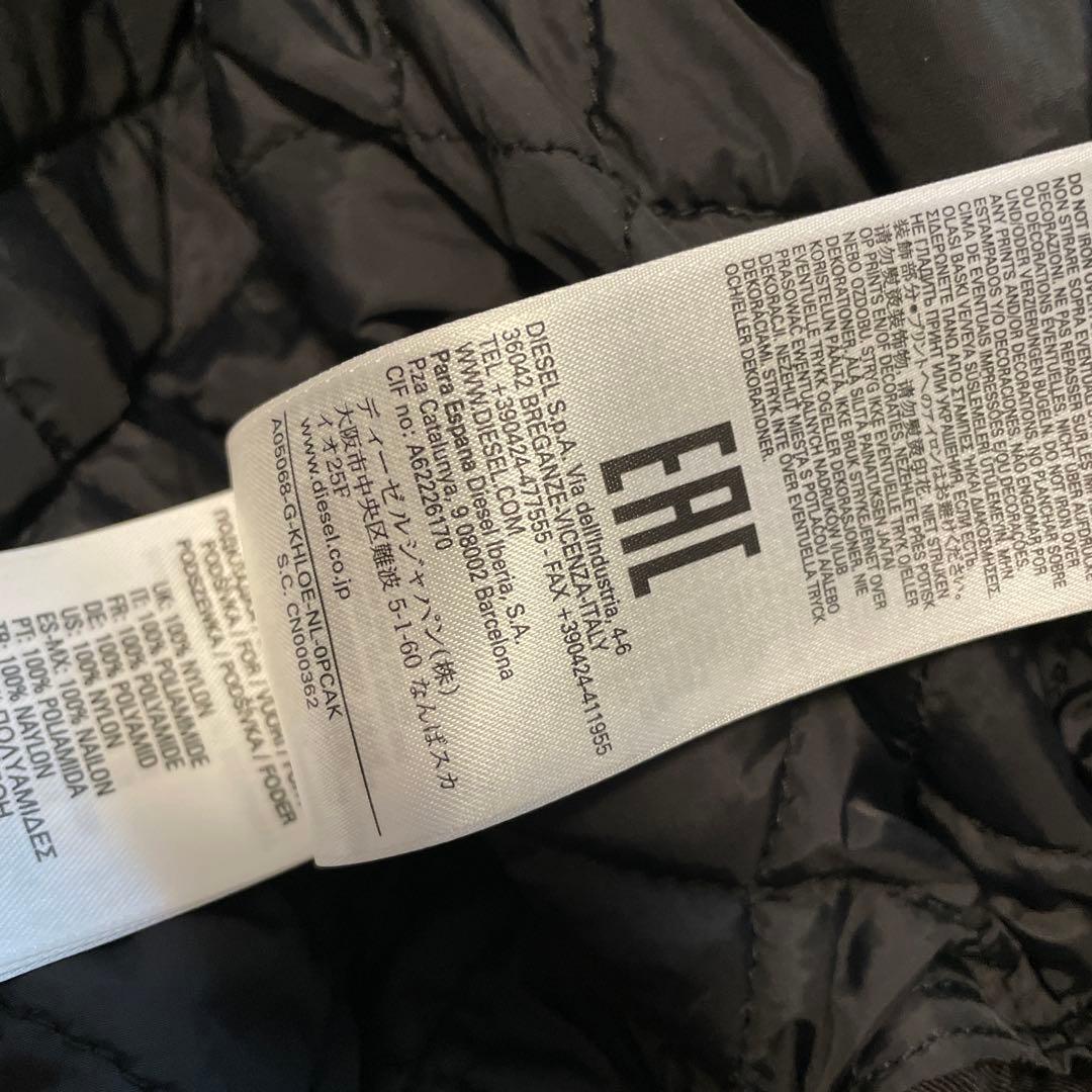 【DIESEL】今季ブルゾン　ボンバージャケット　ロゴ　アウター　ショート丈　黒