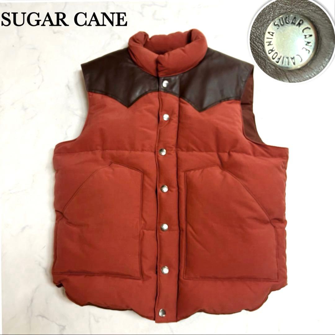 美品✨sugar cane ダウンベストダウン80% M 極暖 肉厚 軽量牛革