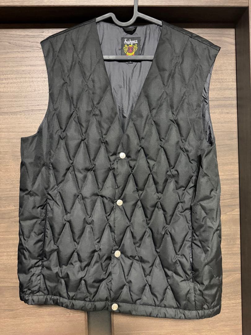 【極美品】Schott×TAION ショット ダイヤキルト Lサイズ ブラック