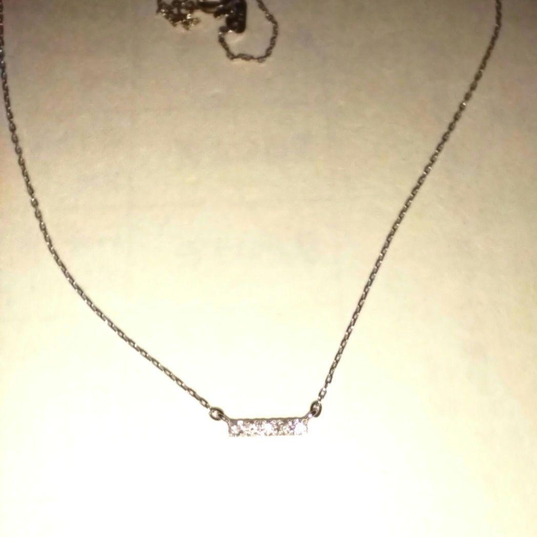 スタージュエリー　バーネックレス　K18　ダイヤモンド